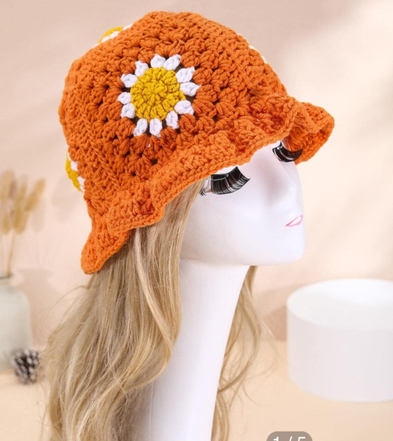 Flower Crochet Hat